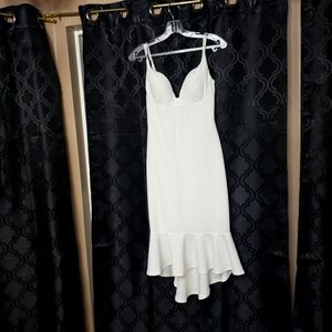 White mid length dress